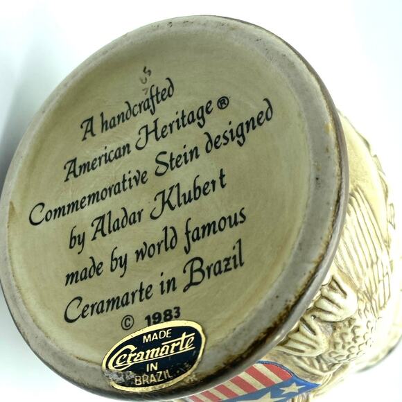 Vintage NASA Space Shuttle commemorative Beer Stein Ceramarte 1983 Brazil - Picture 6 of 7